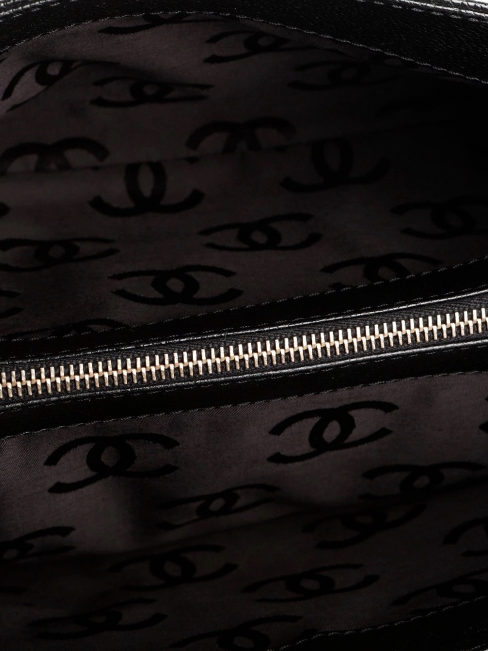 Vintage CHANEL stitched shopper tote Black caviar Leather - Picture 7 of 7